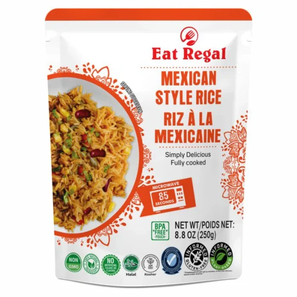 Eat Regal 8.8 oz. Authentic Mexican Style Rice Ready To Eat Microwavable Pouch