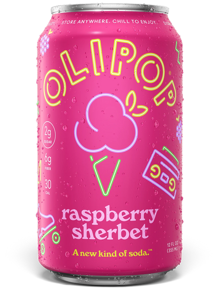 OLIPOP® 12 fl. oz. Raspberry Sherbet Prebiotic Soda