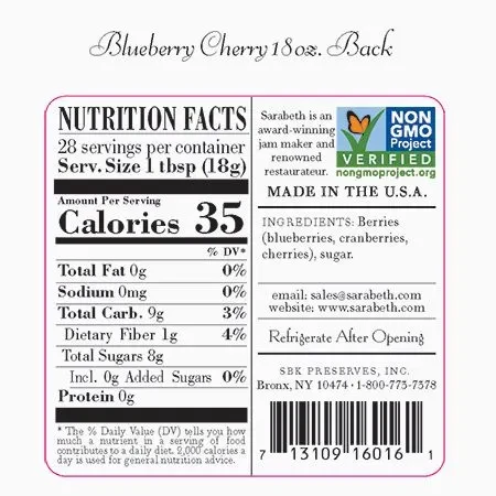 Sarabeth's 18 oz. Blueberry Cherry Spreadable Fruit
