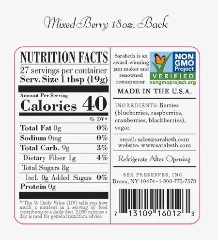 Sarabeth's 18 oz. Mixed Berries Spreadable Fruit