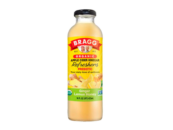 Bragg 16 fl. oz. Organic Apple Cider Vinegar Ginger, Lemon & Honey Drink (2 Pack)