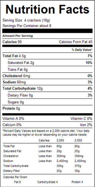 Brenton's 4.75 oz. Gluten Free Garlic & Herb Crackers