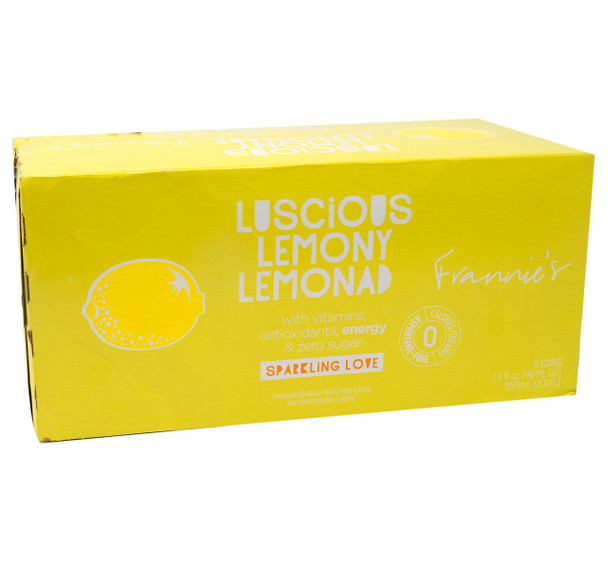 Frannie's 12 fl. oz. Luscious Lemony Lemonade Sparkling Beverage Case (8 Cans)