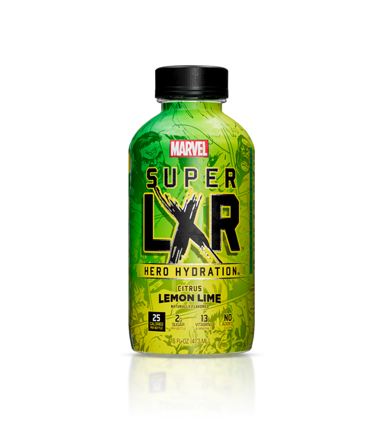 AriZona Marvel 16 fl. oz. Super LXR Lemon Lime Hero Hydration Energy Drink