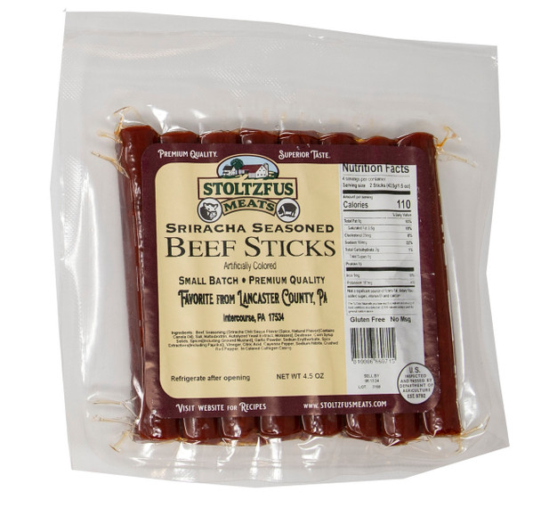 Stoltzfus Meats 4.5 oz. Sriracha Seasoned Beef Sticks