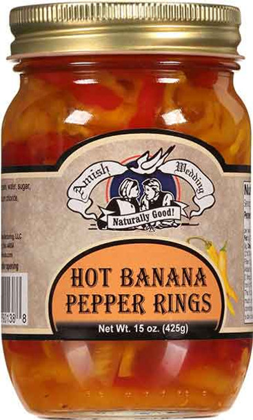 Amish Weddings® 15 oz. Hot Banana Pepper Rings