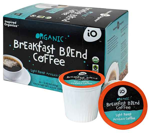 Inspired Organic® Breakfast Blend Light Roast Coffee K-Cups (12 Count)