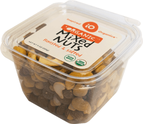 Inspired Organics® 9 oz. Organic Roasted/Salted Mixed Nuts Tub
