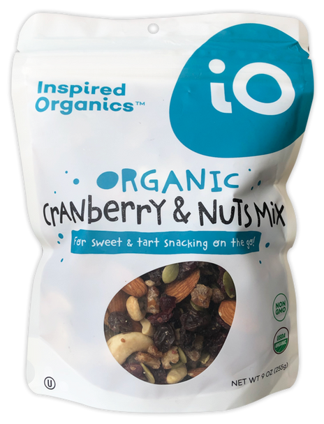 Inspired Organics® 9 oz. Organic Cranberry & Nut Mix Pouch
