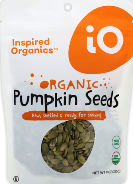 Inspired Organics® 9 oz. Organic Raw Pumpkin Seeds Pouch