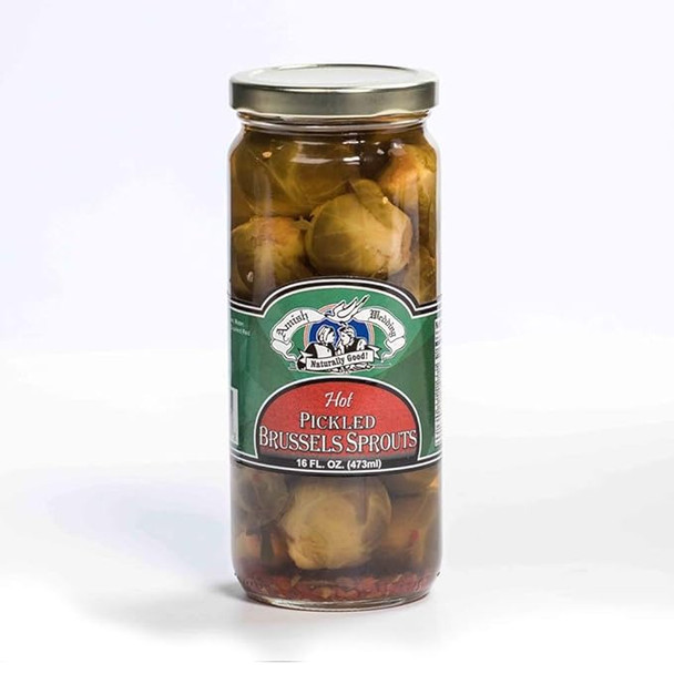 Amish Weddings® 16 oz. Hot Pickled Brussel Sprouts