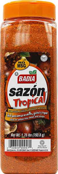 Badia 28 oz. (1.15 lb) Sazón Tropical® with Coriander & Annatto