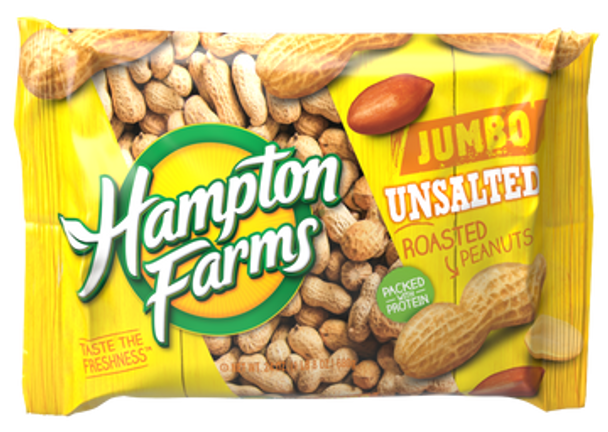 Hampton Farms 24 oz. UnSalted Roasted Peanuts