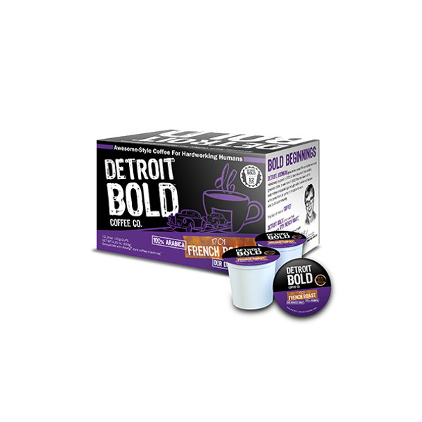 Detroit Bold 1701 French Gourmet Dark Roast Coffee (12 Count)