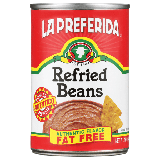 La Preferida® 16 oz. Fat Free Refried Black Beans