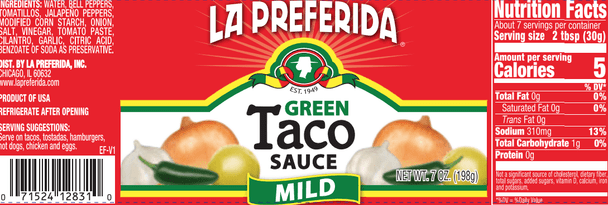 La Preferida® 7 oz. Green Taco Sauce