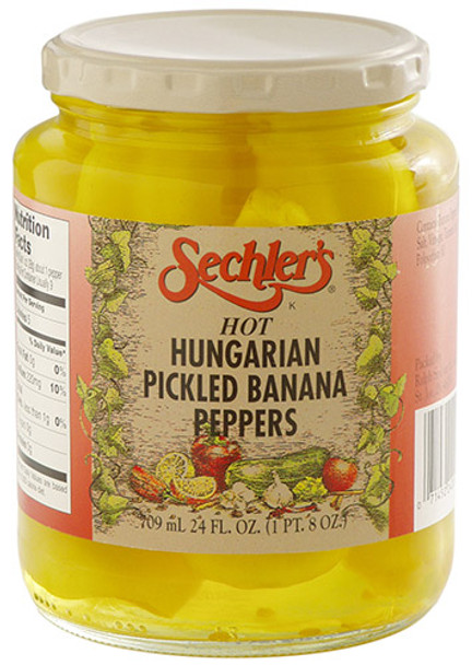 Sechler's 24 oz. Hot Hungarian Banana Peppers