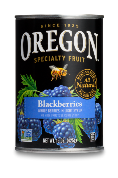 Oregon Fruit 15 oz. Whole Blackberries in Light Syrup