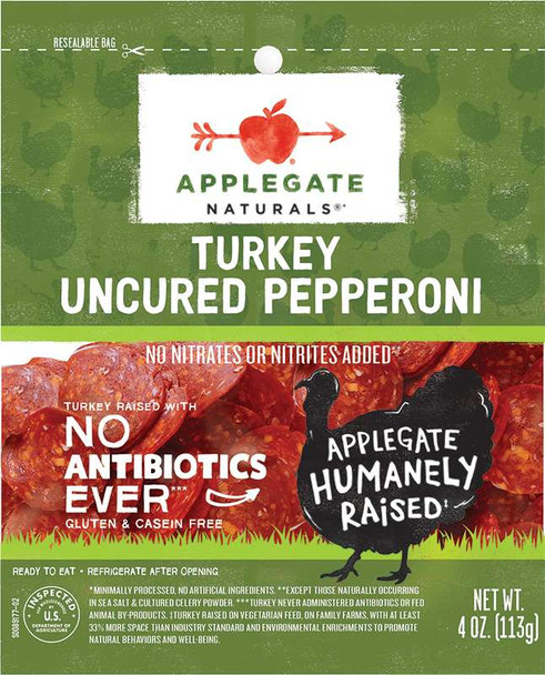 Applegate Naturals® 4 oz. Uncured Turkey Pepperoni