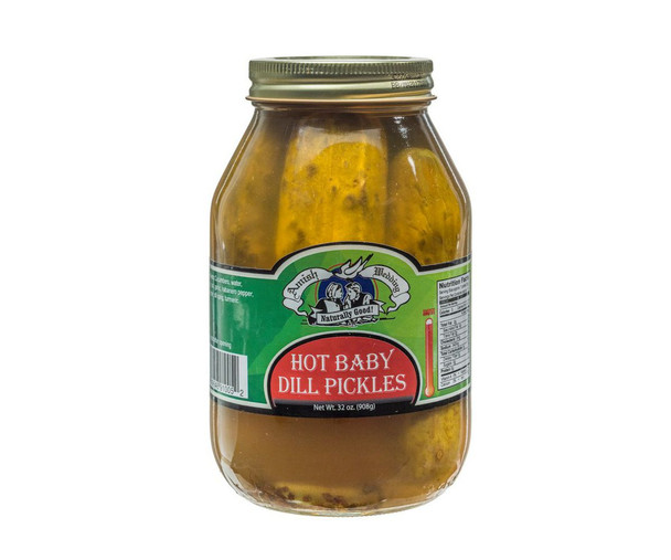 Amish Weddings® 32 oz. Hot Baby Dill Pickles