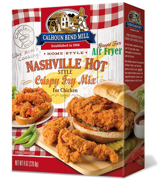 Calhoun Bend Mill 8 oz. Nashville Hot Style Crispy Fry Mix