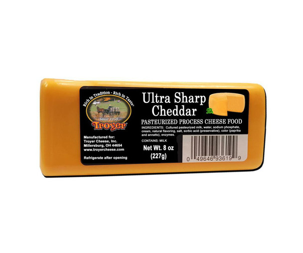 Troyer 8 oz. Ultra Sharp Cheddar Cheese (Shelf Stable)
