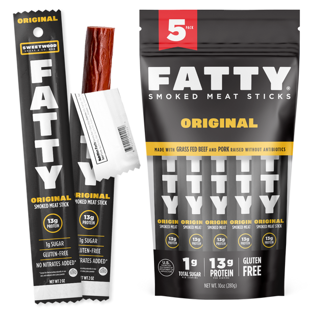 Fatty 2 oz. Original Smoked Meat Sticks (5 Pack)