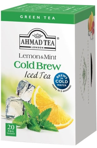 Ahmad Lemon and Mint Iced Black Tea Cold Brew (20 Tea Bags)