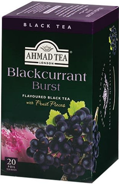 Ahmad Blackcurrant Burst Black Tea (20 Tea Bags)