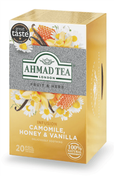 Ahmad Camomile, Honey & Vanilla Herbal Tea (20 Tea Bags)