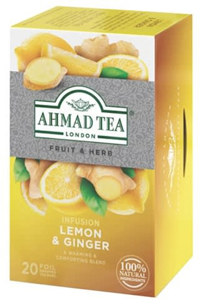 Ahmad Lemon and Ginger Herbal Tea (20 Tea Bags)