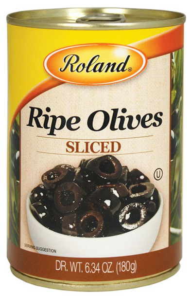 Roland® 6.34 oz. Sliced Ripe Olives