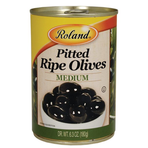Roland® 6.3 oz. Medium Pitted Black Olives