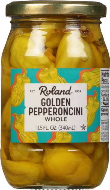 Roland® 11.5 oz. Whole Golden Pepperoncini