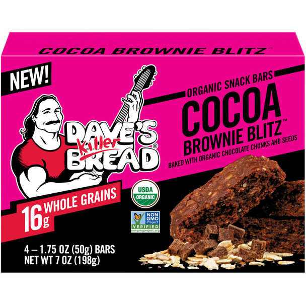 Dave's Killer Bread 1.75 oz. Organic Cocoa Brownie Blitz Snack Bars (4 Pack)