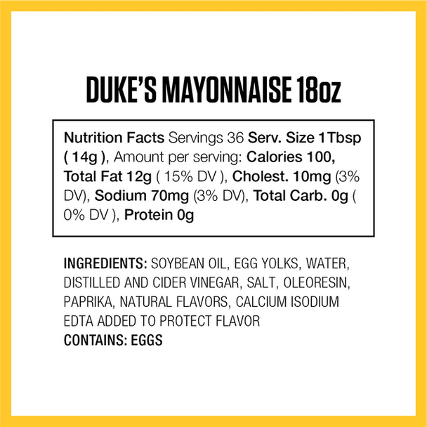 Duke's 18 fl. oz. Real Mayonnaise