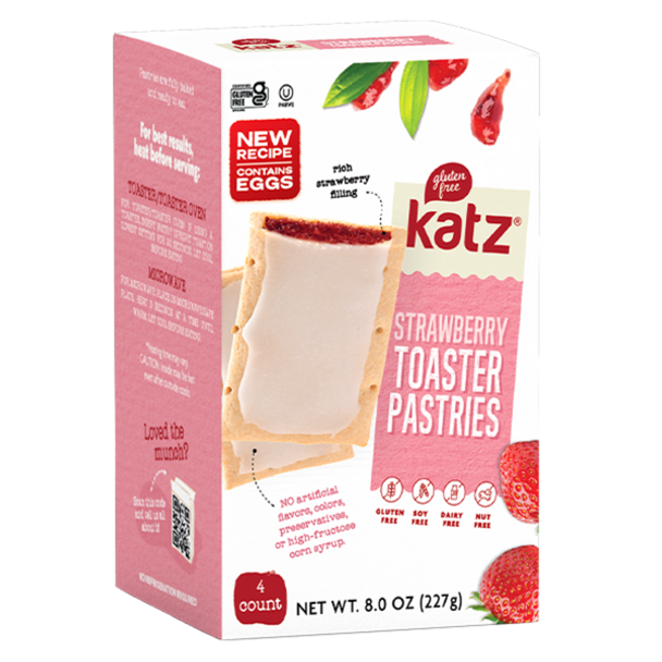 Katz 8 oz. Strawberry Toaster Pastries