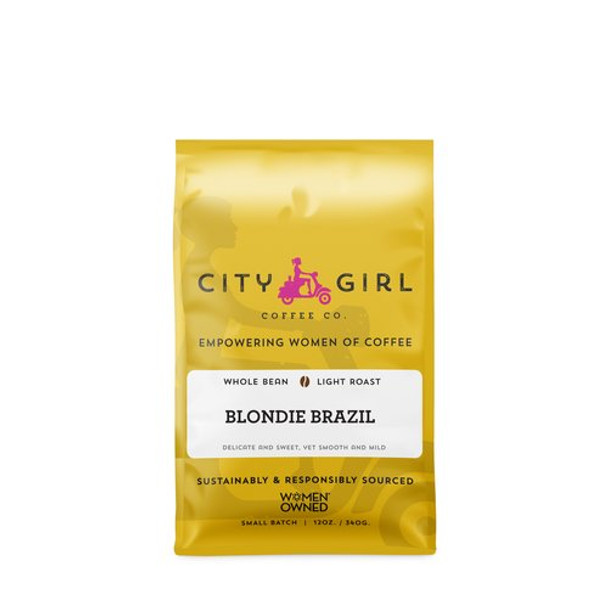 City Girl 12 oz. Light Roast Blondie Brazil Whole Bean Coffee
