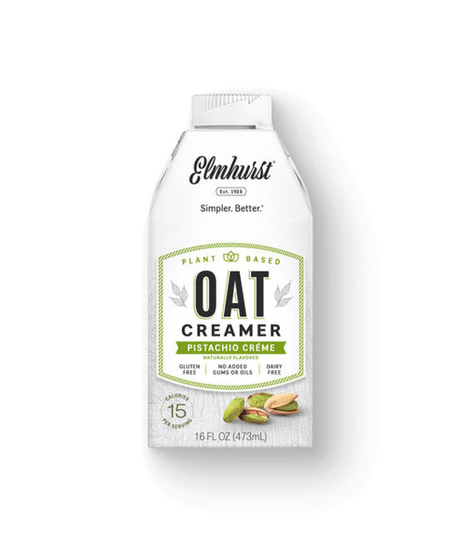 Elmhurst 16 fl. oz. Pistachio Crème Oat Creamer