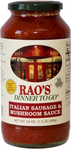 Rao's 24 oz. Homemade Italian Sausage and Mushroom Sauce