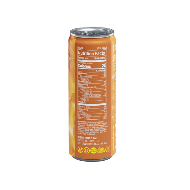 Odyssey Elixir 12 fl. oz. Orange Ginger Sparkling Mushroom Energy Drink