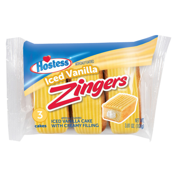 Hostess 3.81 oz. Iced Vanilla Zingers Single Serve (3 ct)