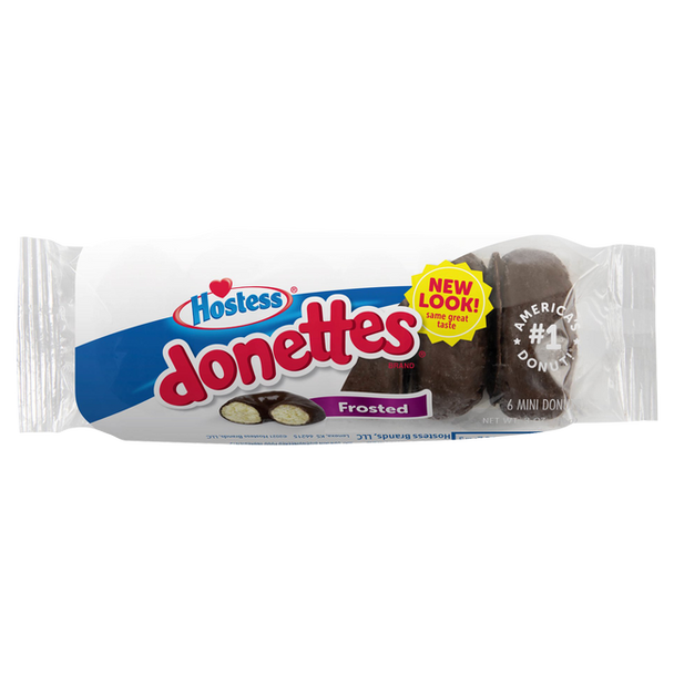 Hostess 3 oz. Donettes Chocolate Frosted Mini Donuts Single Serve (6 ct)
