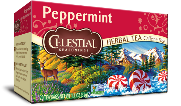 Celestial Peppermint Herbal Tea (20 Tea Bags)