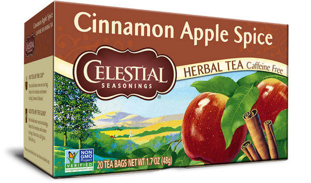 Celestial Cinnamon Apple Spice Herbal Tea (20 Tea Bags)
