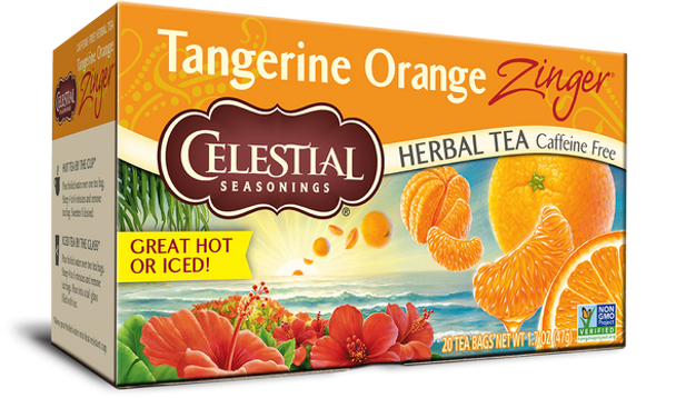 Celestial Tangerine Orange Zinger® Herbal Tea (20 Tea Bags)