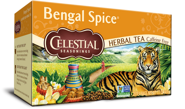 Celestial Bengal Spice Herbal Tea (20 Tea Bags)