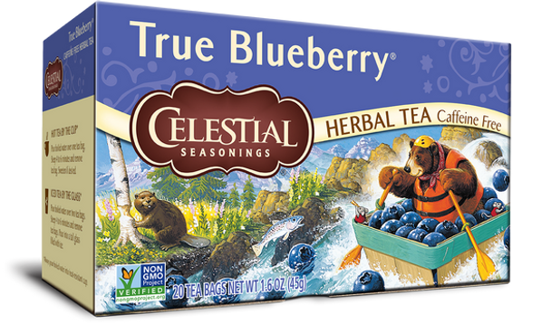 Celestial True Blueberry Herbal Tea (20 Tea Bags)