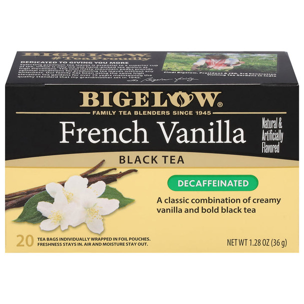 Bigelow French Vanilla Decaf Black Tea (20 Tea Bags)