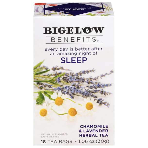 Bigelow Sleep Chamomile and Lavender Herbal Tea (18 Tea Bags)